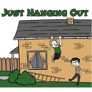 Just Hanging Out Mens VinDicktive White Short Sleeve 5050 Cotton/Poly T Shirt XL